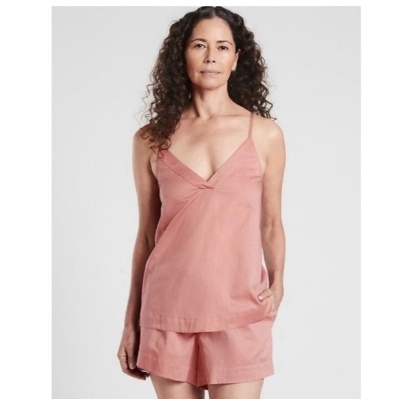 Athleta Tops - Athleta Cotton Dreams Dusty Rose Pink Mauve Cami Sleep Tank Top Size Extra Large